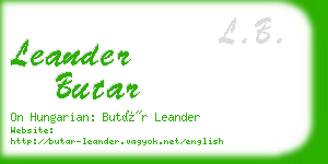 leander butar business card
